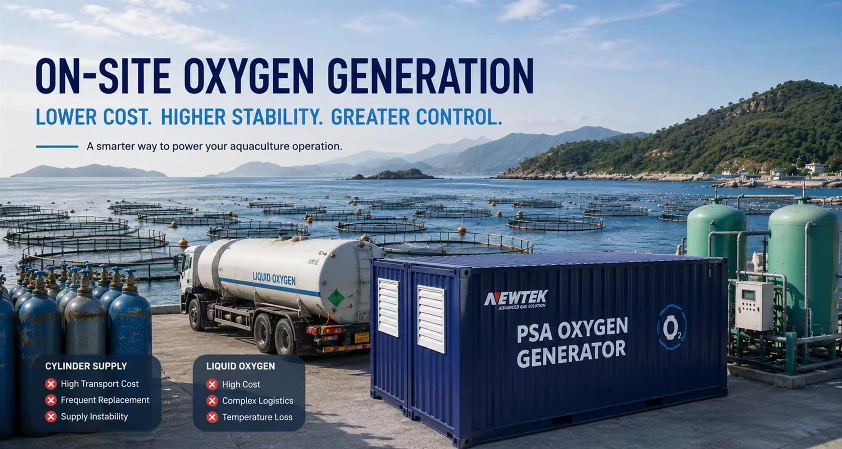 How On-Site PSA Oxygen Generation Reduces Operating Costs in Aquaculture How On-Site PSA Oxygen Generation Reduces Operating Costs in Aquaculture